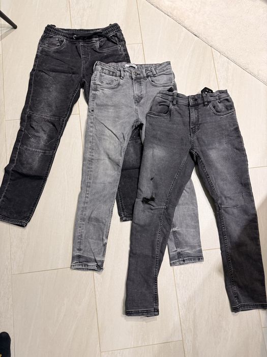 Spodnie 140 152 roz jeans dzins dla chlopaka chłopca junior nastolatka
