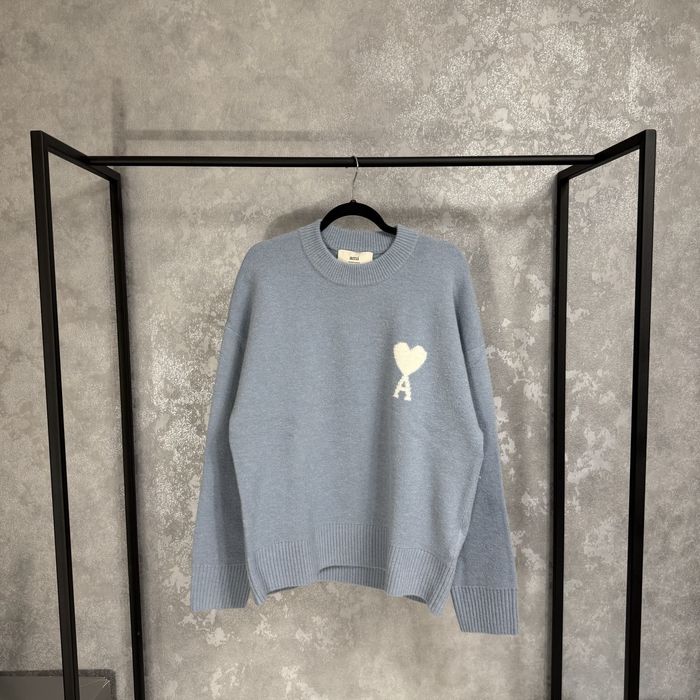 AMI Paris Sweater Light Blue