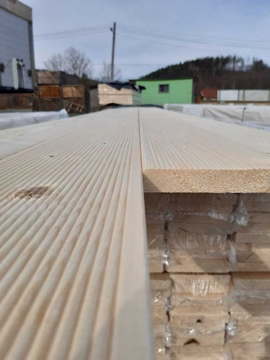 Deska tarasowa świerk strugana suszona kl.AB cena brutto 76,50zł/m2!