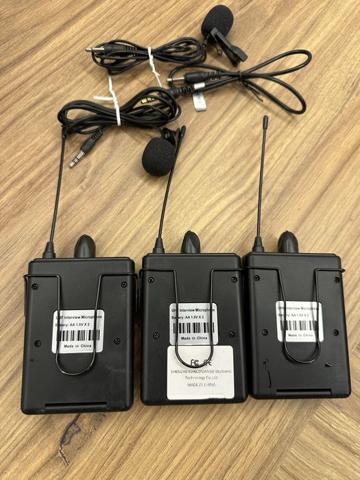 Mikrofony XTUGA X-CM012 odbiornik i 2 nadajniki. Mikroport krawatowy.