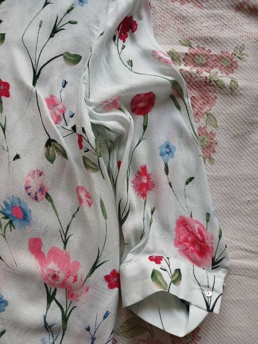 Блуза з віскози у квітковий прінт рукав 3/4 orsay