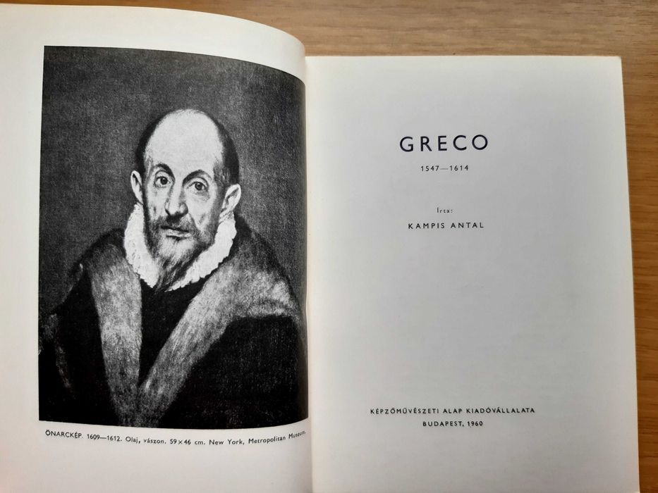 Книжка угорською про Ель Греко
Kampis Antal "Greco"