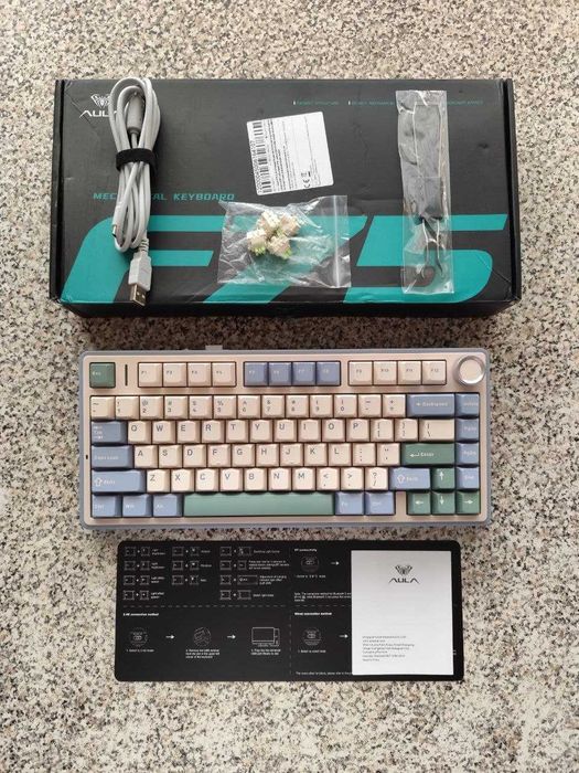 Teclado Mecânico Aula F75 (Wireless) – Na Caixa Original (Como Novo)