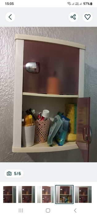 Поличка в ванну кімнату шафа