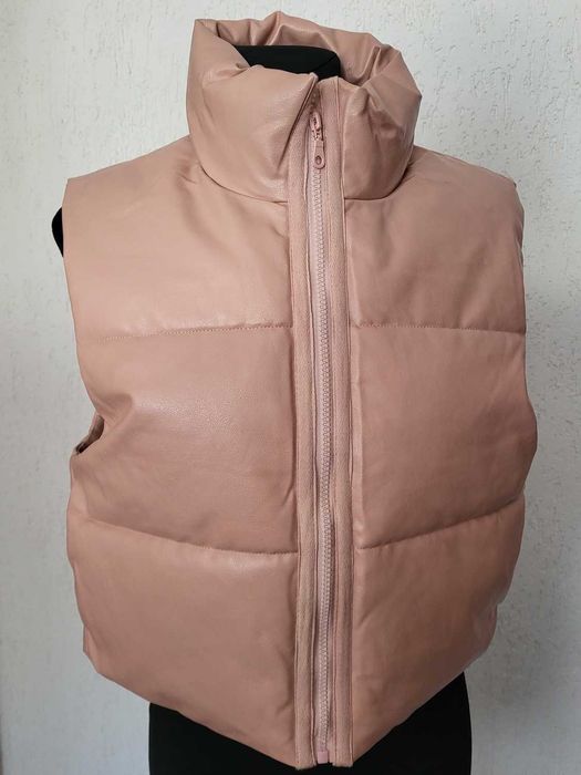 Bezrękawnik puder róż pikowana 36