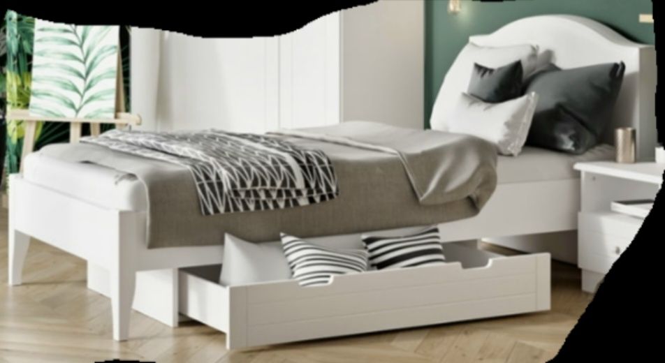 Meblik łóżko z szufladą 90x200 boho simple restyle royal