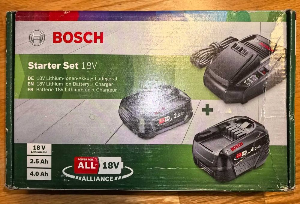Komplet baterii z ładowarką Bosch 1 600 A01T9W, 18V, 2,5Ah i 4,0Ah