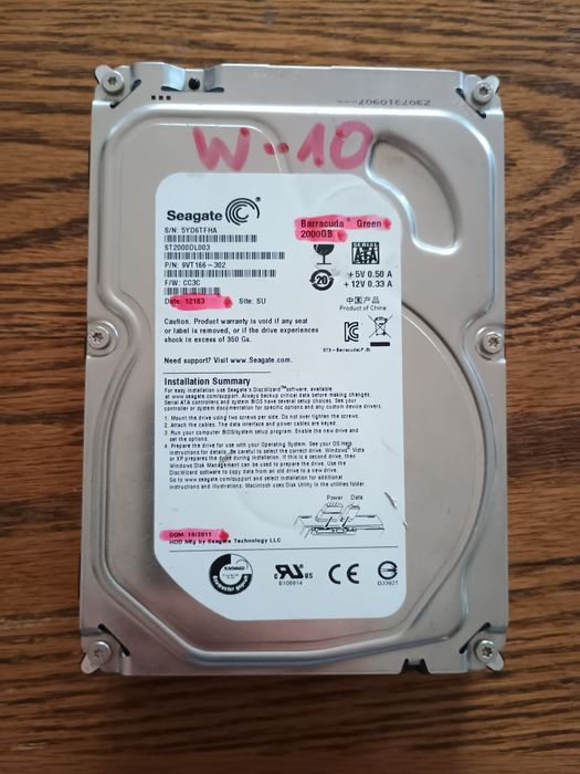 Dysk HDD 3,5 cala 2 TB