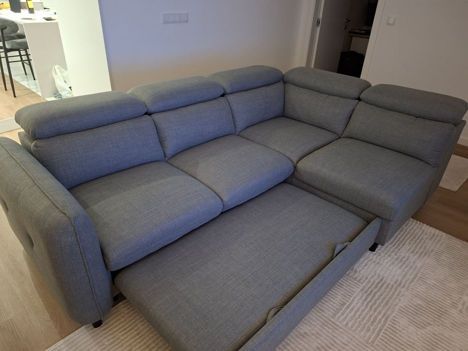Sofá cama de canto como novo