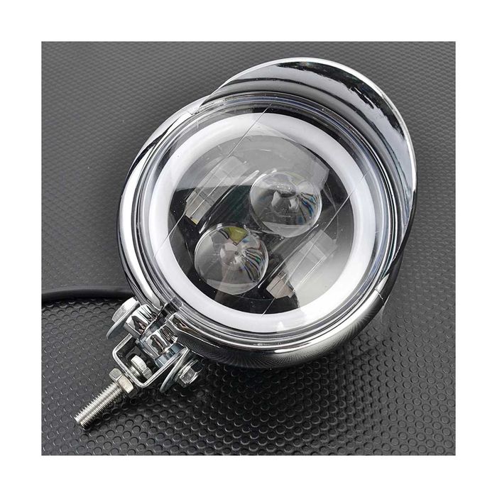 Faróis auxiliares LED Universais cromados - 20W/26W Duplo feixe