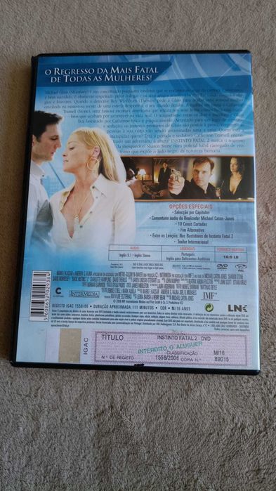 Filme DVD Instinto Fatal 2 com Sharon Stone Edição Especial e Inédita - excelente estado