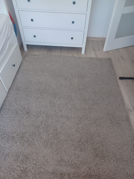 Dywan ikea długi włos ciemny beż 133×195cm