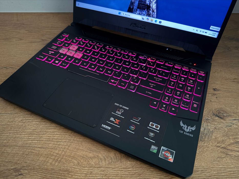 1549. Laptop Gamingowy ASUS TUF GAMING, Ryzen 5 3550H. Grafika GTX 1050. SSD M2 512GB