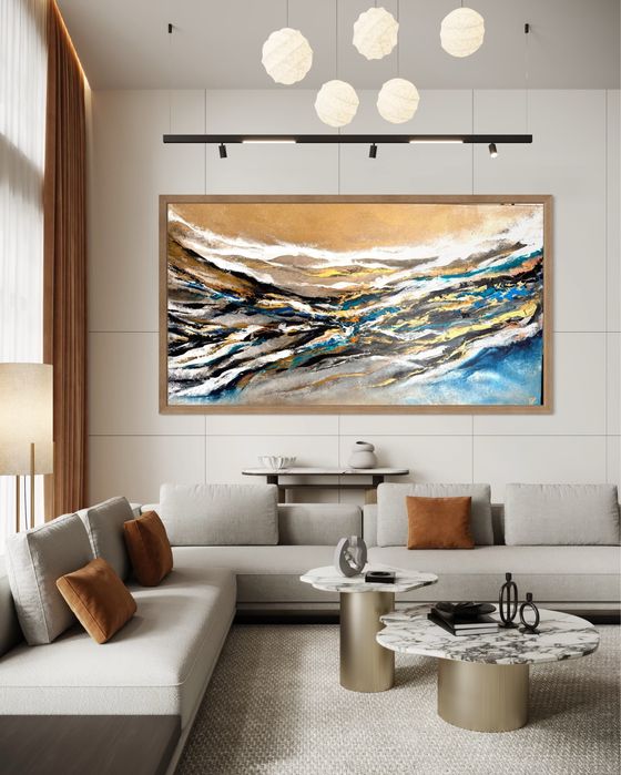 Obraz „ Between” 70x130cm, akryl. Okazja!