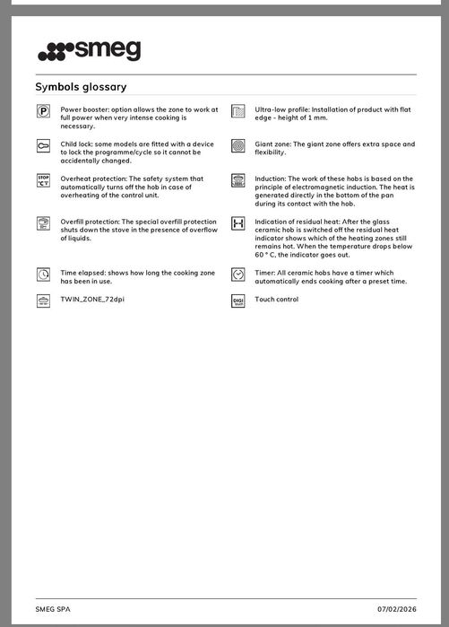 Індукційна варильна поверхня Smeg SI3842B,80см.