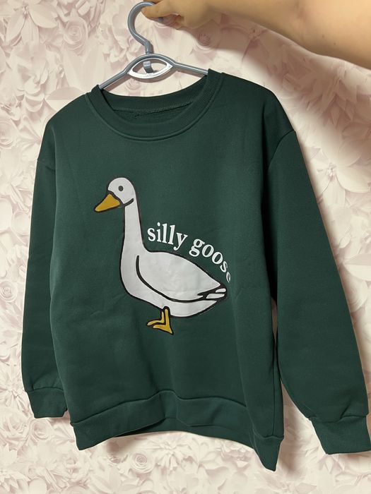 Стильна худі з кумедним принтом, гусаком