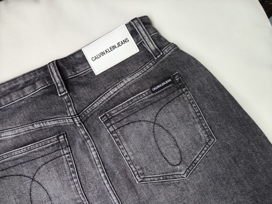 Calvin Klein Jeans spódniczka jeansowa logowana S