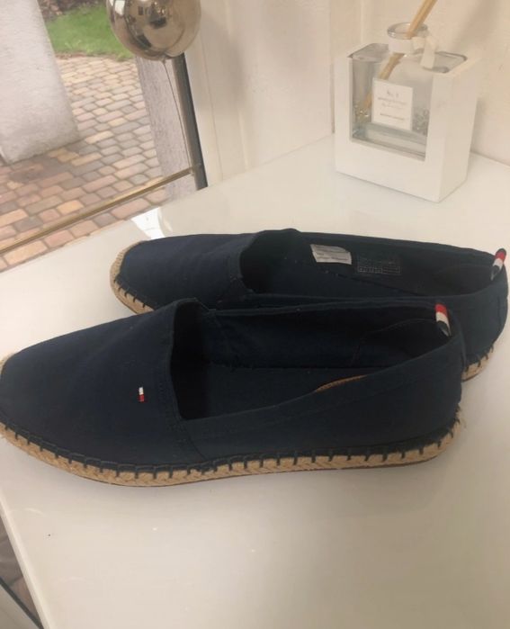 Tommy Hilfiger granatowe damskie espadryle mokasyny trampki tenisówki