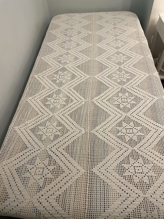 Colcha cama individual feita à mão