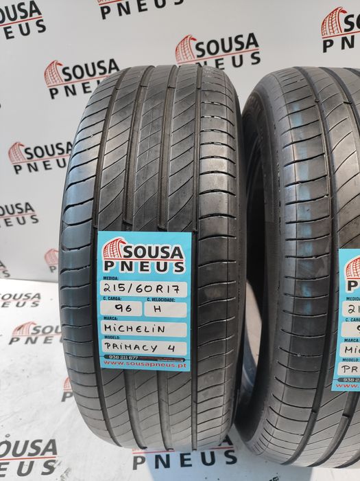 2 pneus semi novos 215-60R17 Michelin - Oferta dos Portes
