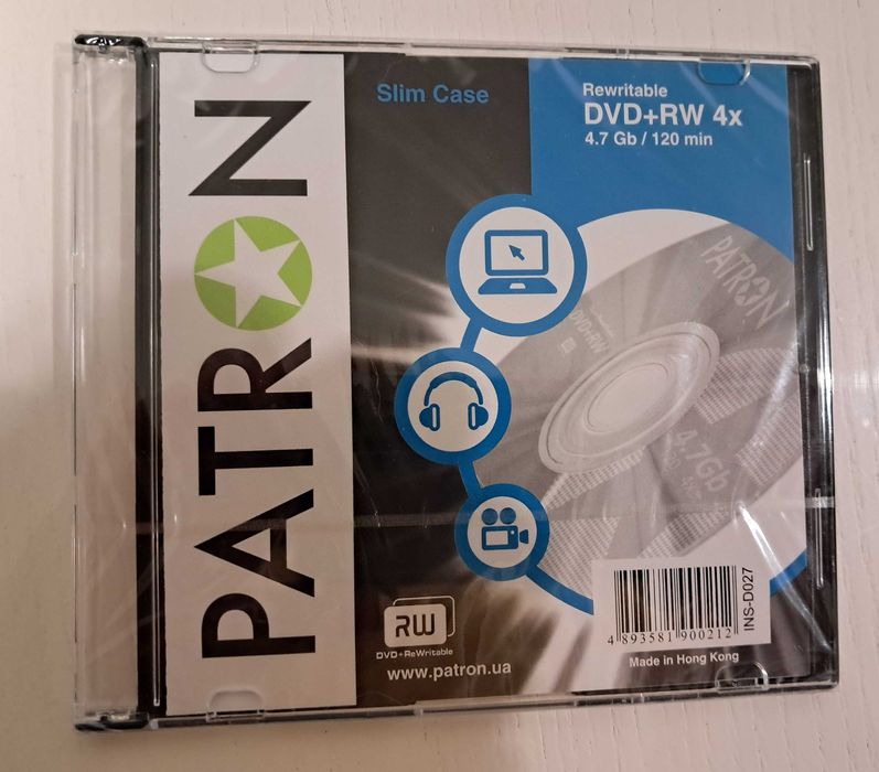 Диски PATRON DVD+RW 4.7 Gb 4x