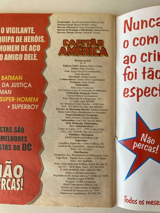 Capitão América Nº9 Na terra Selvagem! - HQ Banda desenhada PT/PT