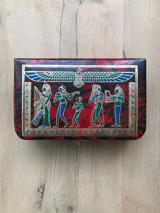 шкатулка Египет кожа тиснение винтаж СССР