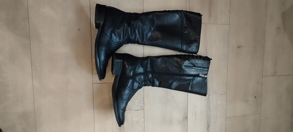 Oficerki Zimowe Buty skórzane Lasocki Oficerki roz 36