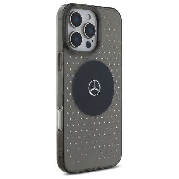 Etui Mercedes MB Case Star Pattern na iPhone 16 Pro - czarne