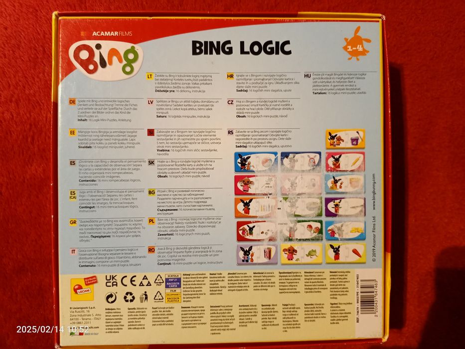 Puzzle logiczne Bing Logik,Lisciani, 1-4 lata
