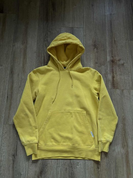 Żółta bluza z kapturem kangurka męska cropp