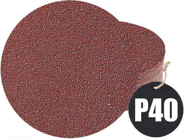 50x Krążki krążek papier ścierny do Szlifowania na rzep fi 125 mm P 40