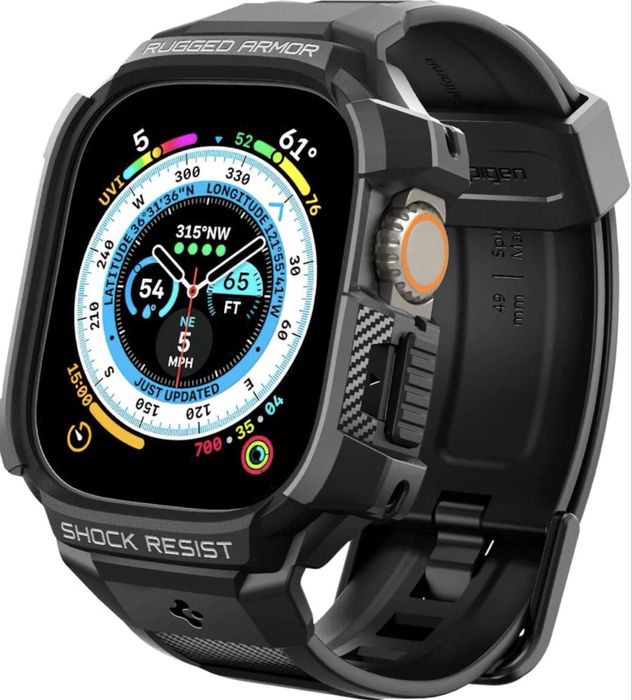 Ремінець з чохлом Spigen Rugged Armor Pro для Apple watch ultra 49
