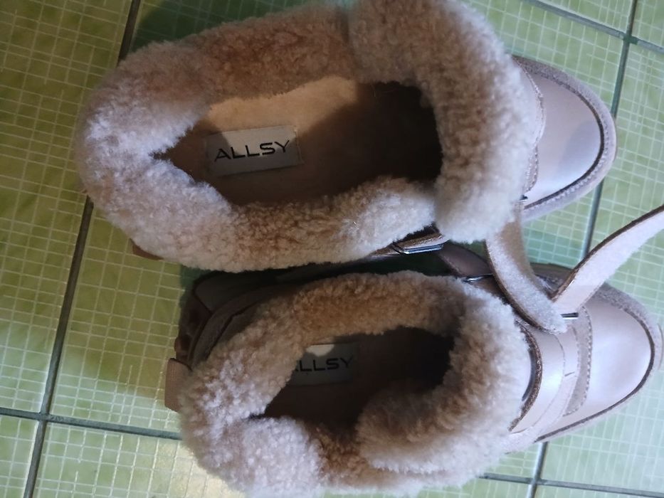 Ботинки зимові .Шкіра.Замш.