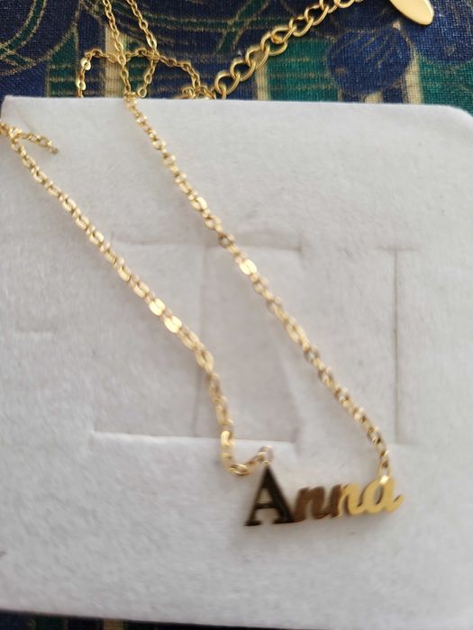 piękny naszyjnik -tombak z imieniem Anna