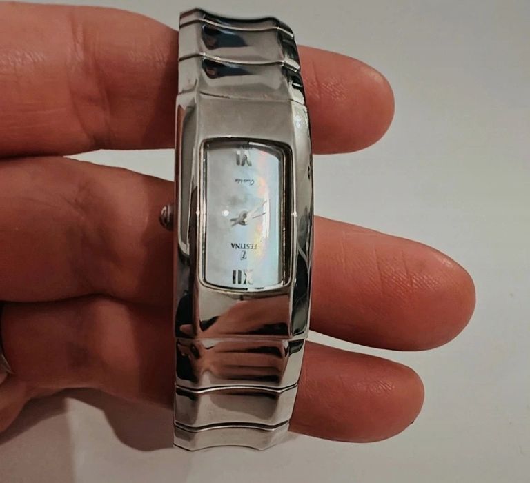 Zegarek vintage festina Pearl dial monter