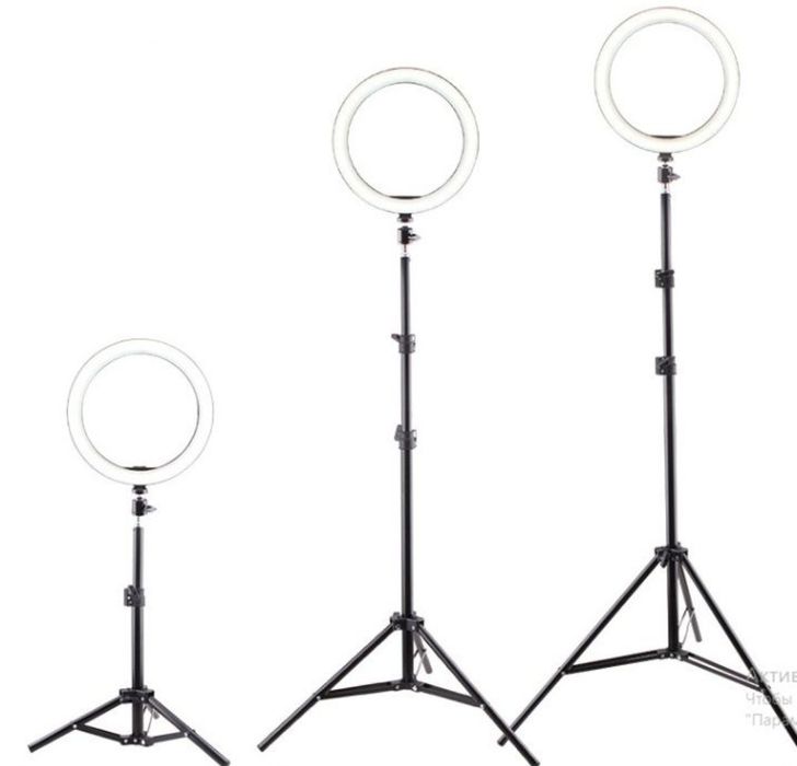 Штатив 2м кольцевая LED лампа 26 30 36 45см держатель телефонаа