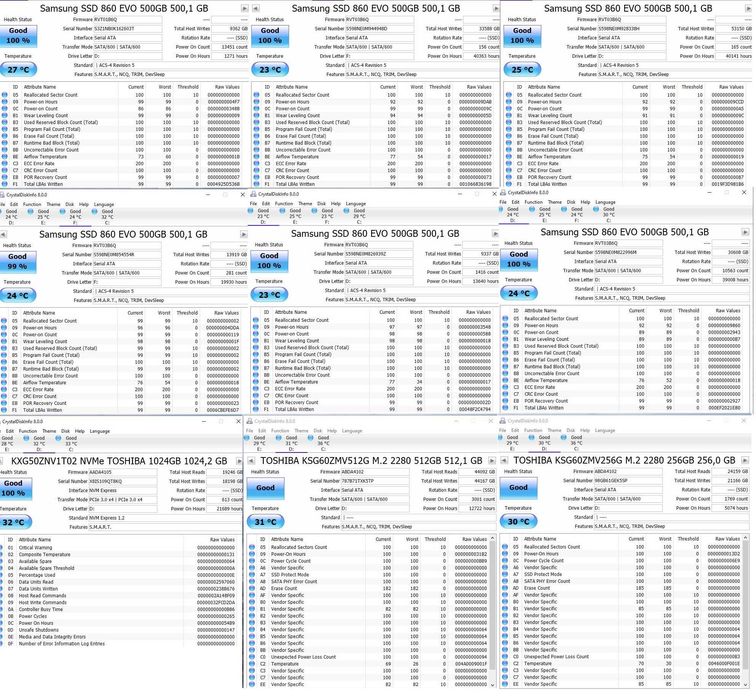 2.5 M.2 SSD диск 250GB 500GB 1TB Samsung WD SK Hynix
