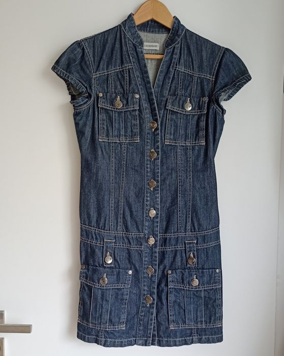 jeansowa szmizjerka sukienka tunika S/M