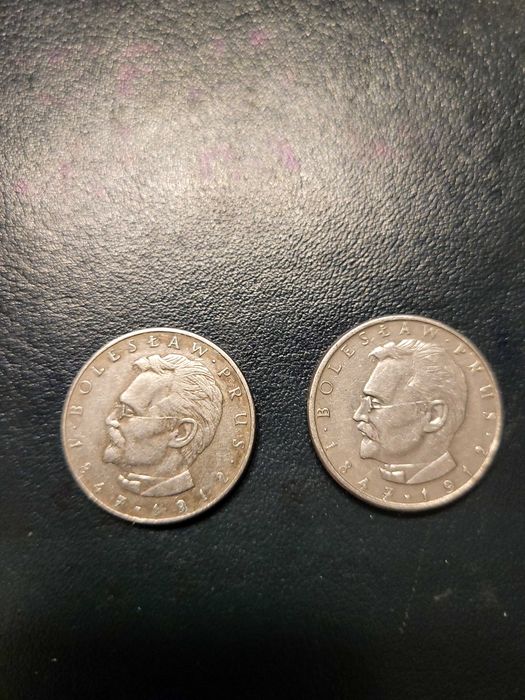 Dwie monety 10 zł B. Prus - 1977 i 1983