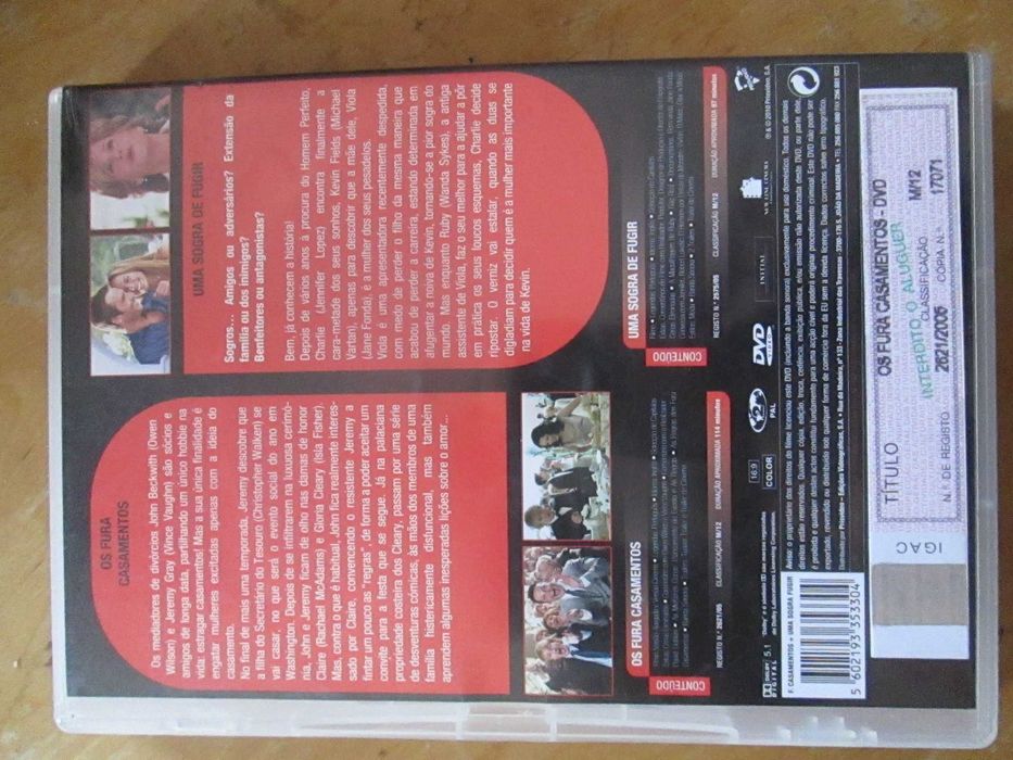 DVD com os filmes Os Fura-Casamentos e Uma Sogra de Fugir