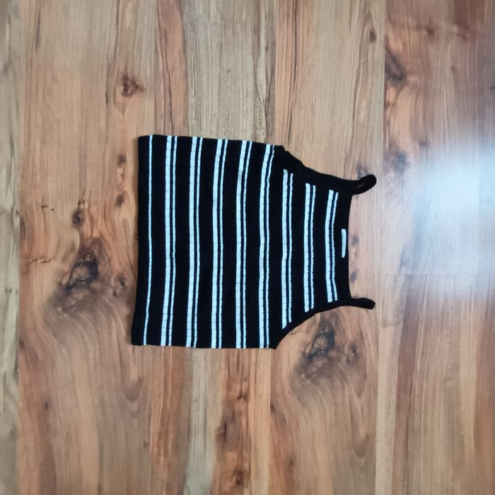 Koszulka 134 140 H&M top na ramiączka w paski