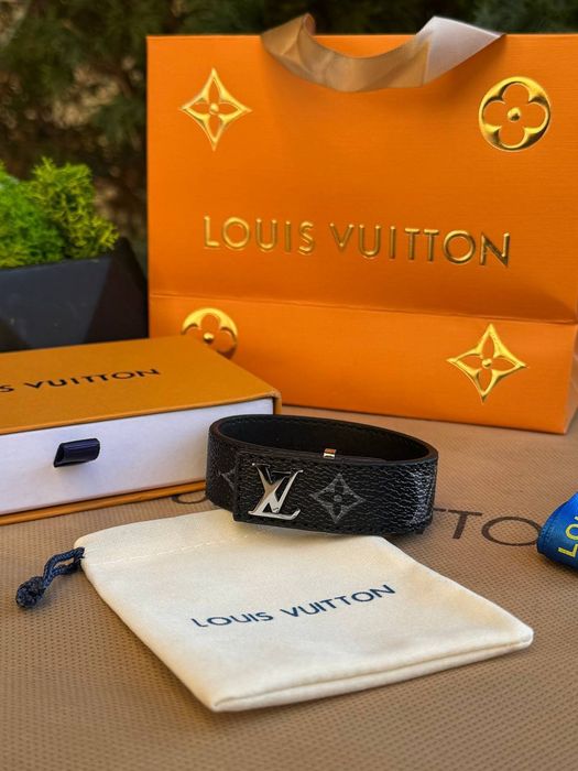 Браслет чоловічий Louis Vuitton Браслет LV Кожаный браслет Луи Виттон
