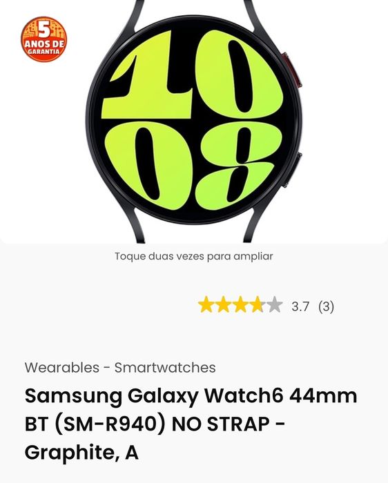 Vendo Samsung Galaxy Watch6 44mm BT (SM- -R940)