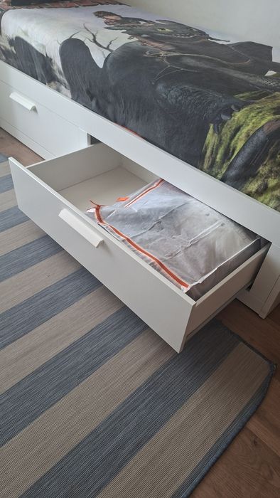 Cama Ikea Brimnes (80x200) - Estrado duplo