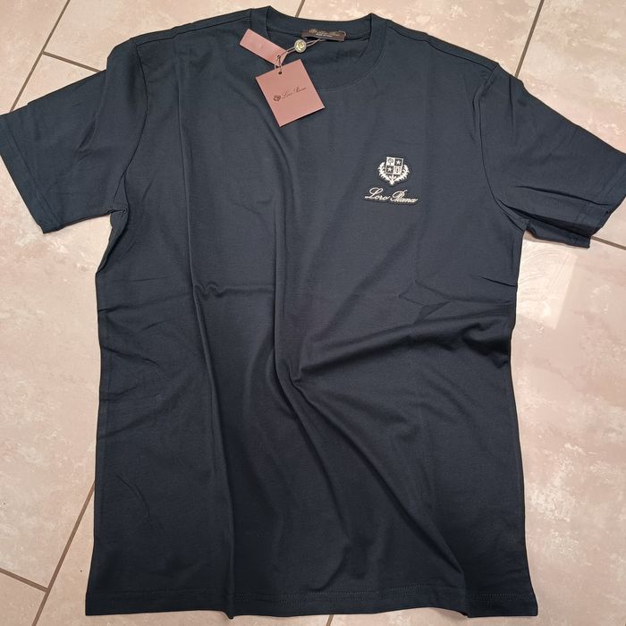 Męski czarny t-shirt Loro Piana rozmiar XL