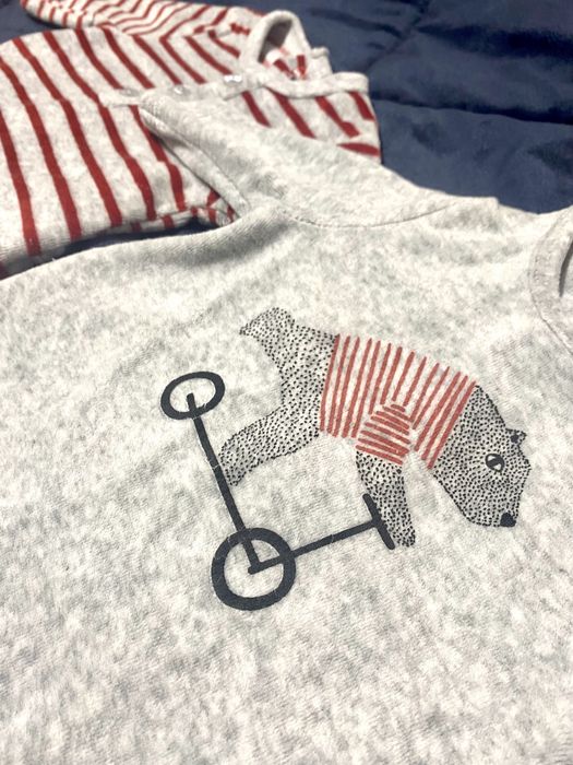 Conjunto 3 Pijamas veludo (1 mes - 54cm)