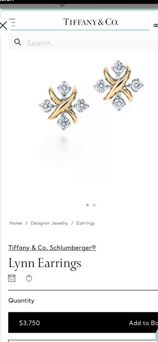 Сережки з діамантами Tiffany#Пусеты с бриллиантами#Золотые серьги