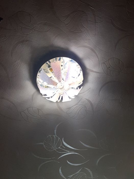 Зеркальная Люстра торт с пультом ночник