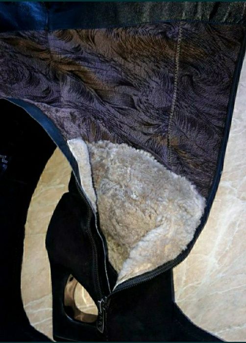 Сапоги,ботфорты (замш)